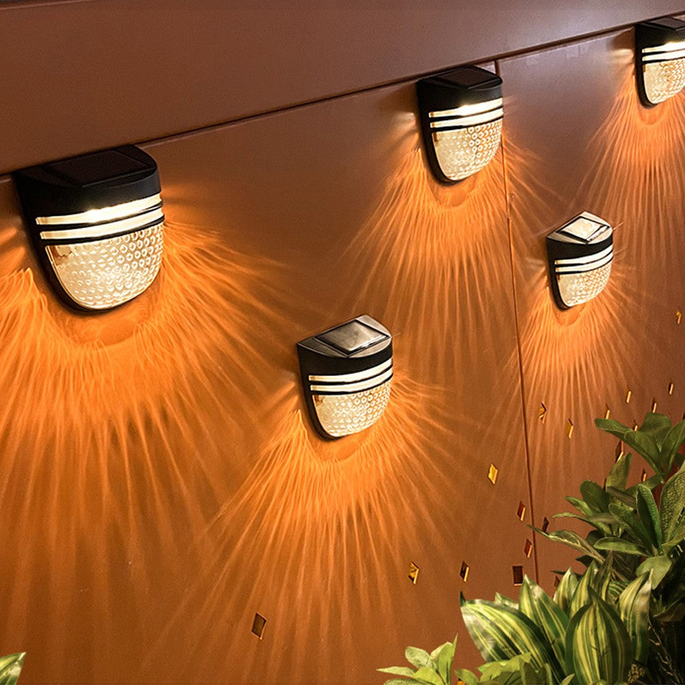 2xSolar Fence Lights Outdoor Wall Lights for Garden Fence Patio