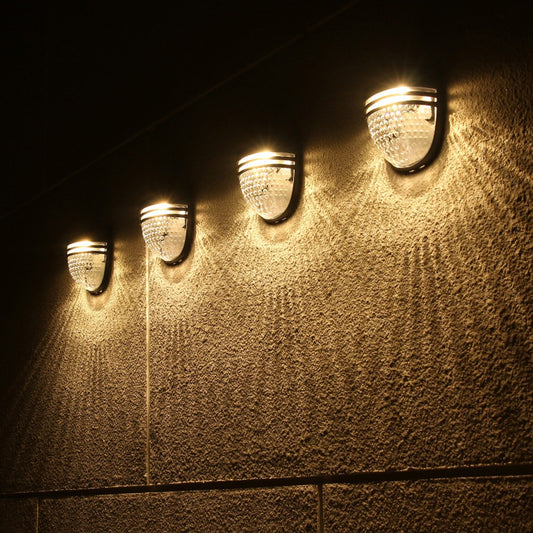 4xSolar Fence Lights Outdoor Wall Lights for Garden Fence Patio