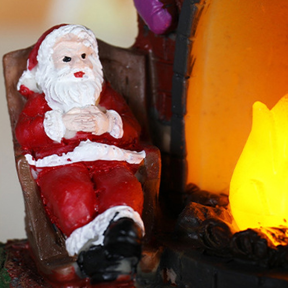 Fireplace Shape Decoration Light Statue Light Christmas Decoration Lights