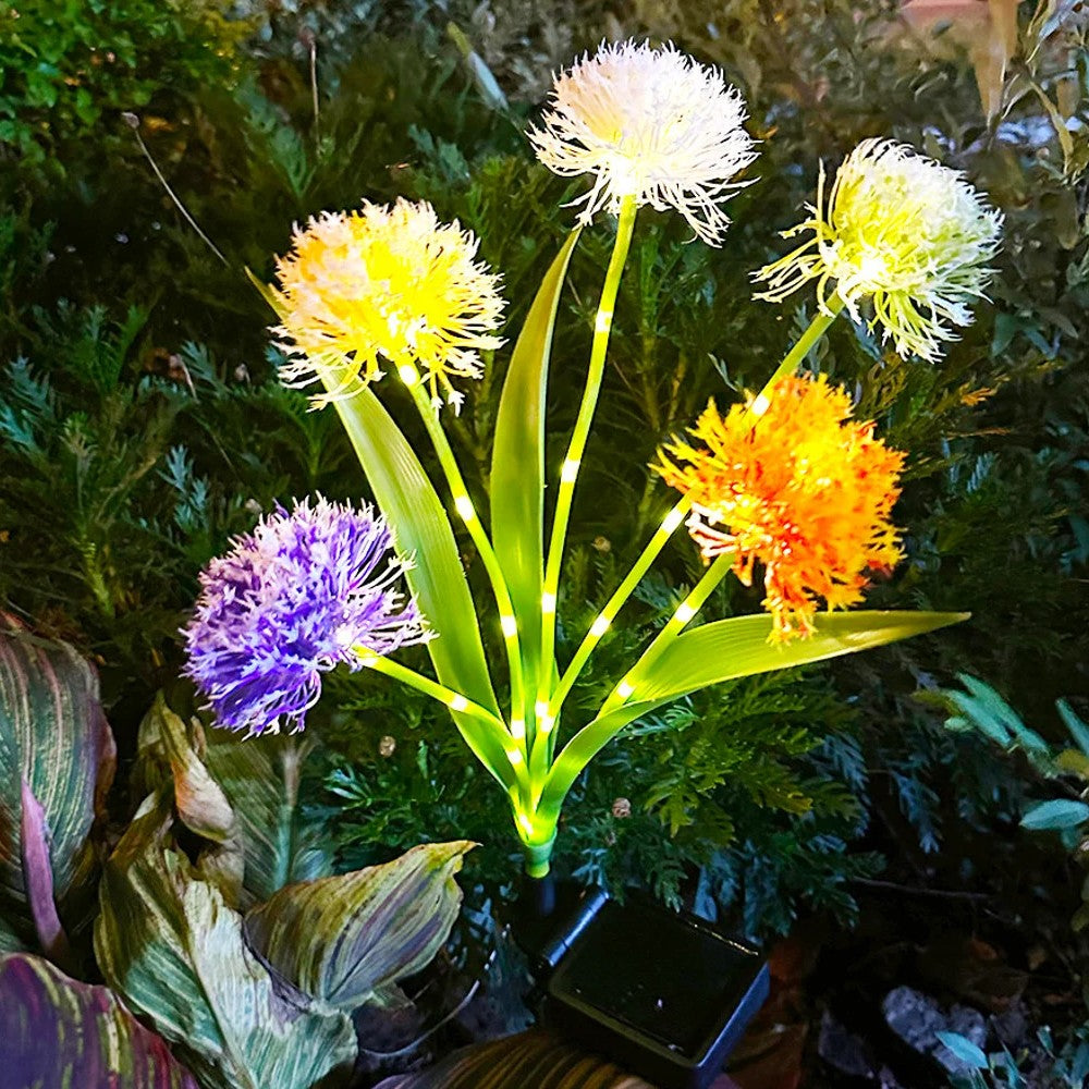 4xSolar Outdoor Light Flower Shape Garden Water-resistant LED Lamp Yard Decor