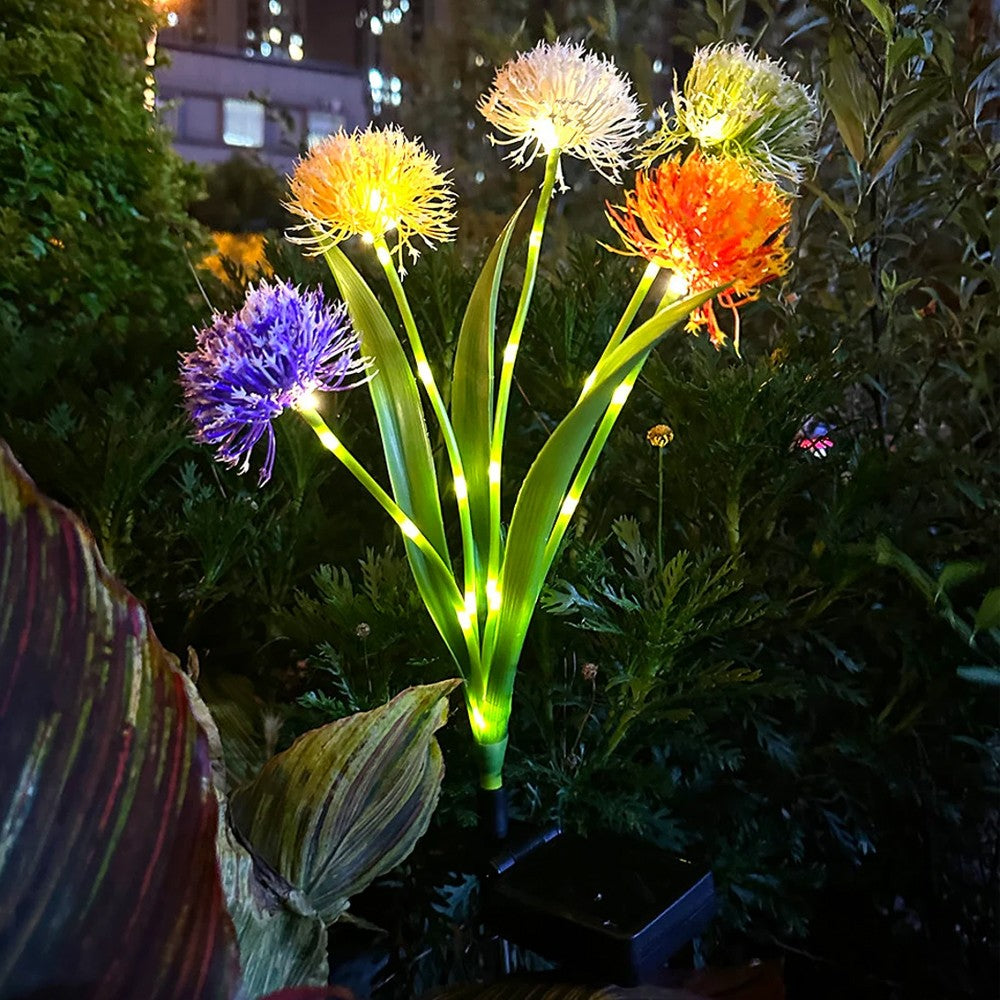 4xSolar Outdoor Light Flower Shape Garden Water-resistant LED Lamp Yard Decor