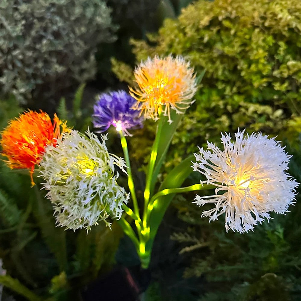 4xSolar Outdoor Light Flower Shape Garden Water-resistant LED Lamp Yard Decor