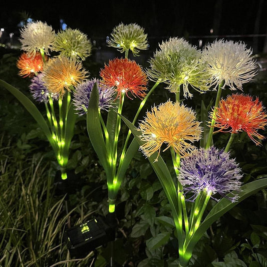 4xSolar Outdoor Light Flower Shape Garden Water-resistant LED Lamp Yard Decor