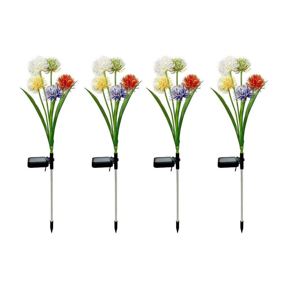 4xSolar Outdoor Light Flower Shape Garden Water-resistant LED Lamp Yard Decor