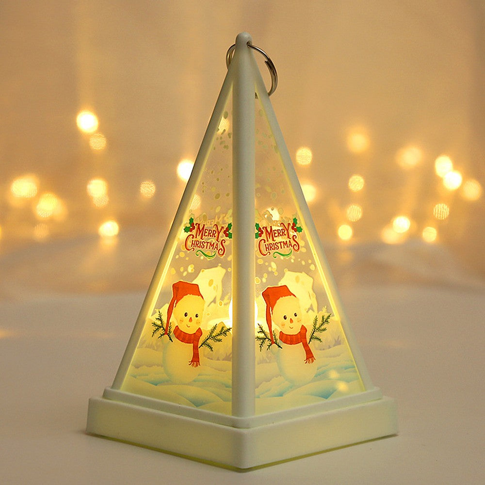 Christmas Snowman Night Light Xmas Desktop Decorative Lamp with Hanging Ring