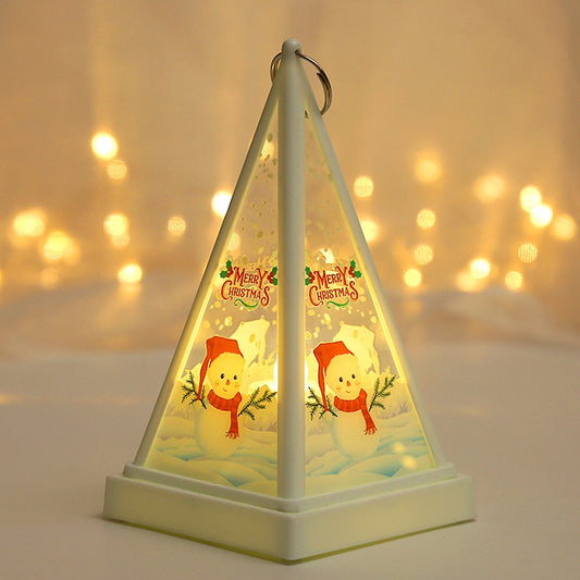 Christmas Snowman Night Light Xmas Desktop Decorative Lamp with Hanging Ring