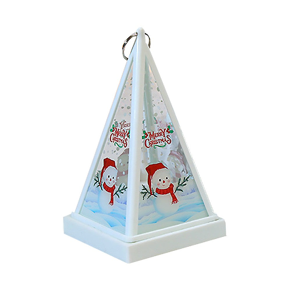 Christmas Snowman Night Light Xmas Desktop Decorative Lamp with Hanging Ring