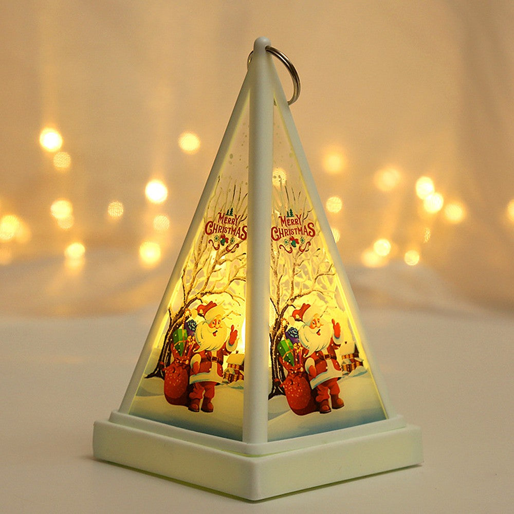 Christmas Santa Night Light Xmas Desktop Decorative Lamp with Hanging Ring