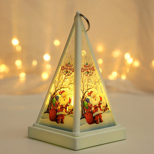 Christmas Santa Night Light Xmas Desktop Decorative Lamp with Hanging Ring