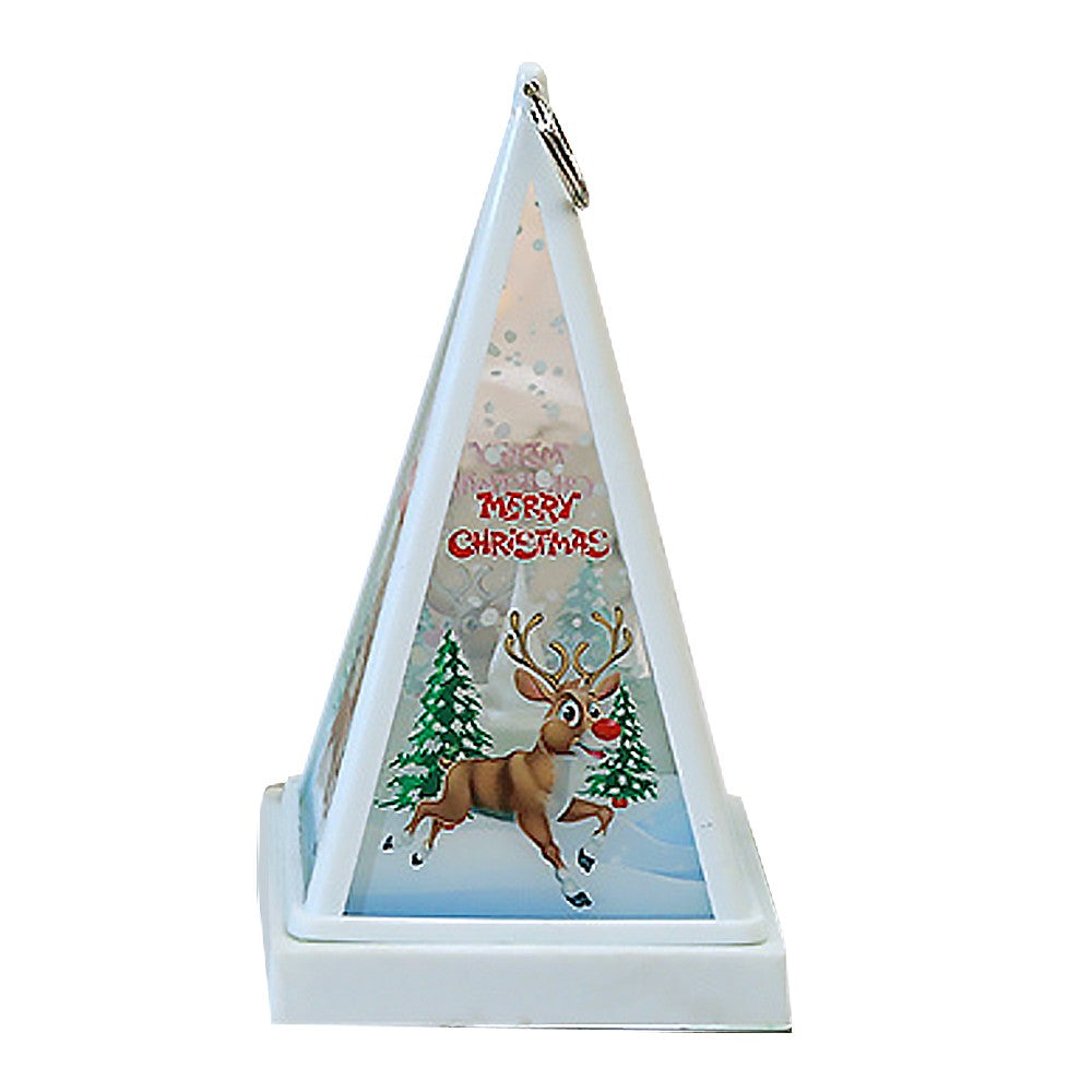 Christmas Elk Night Light Xmas Desktop Decorative Lamp with Hanging Ring