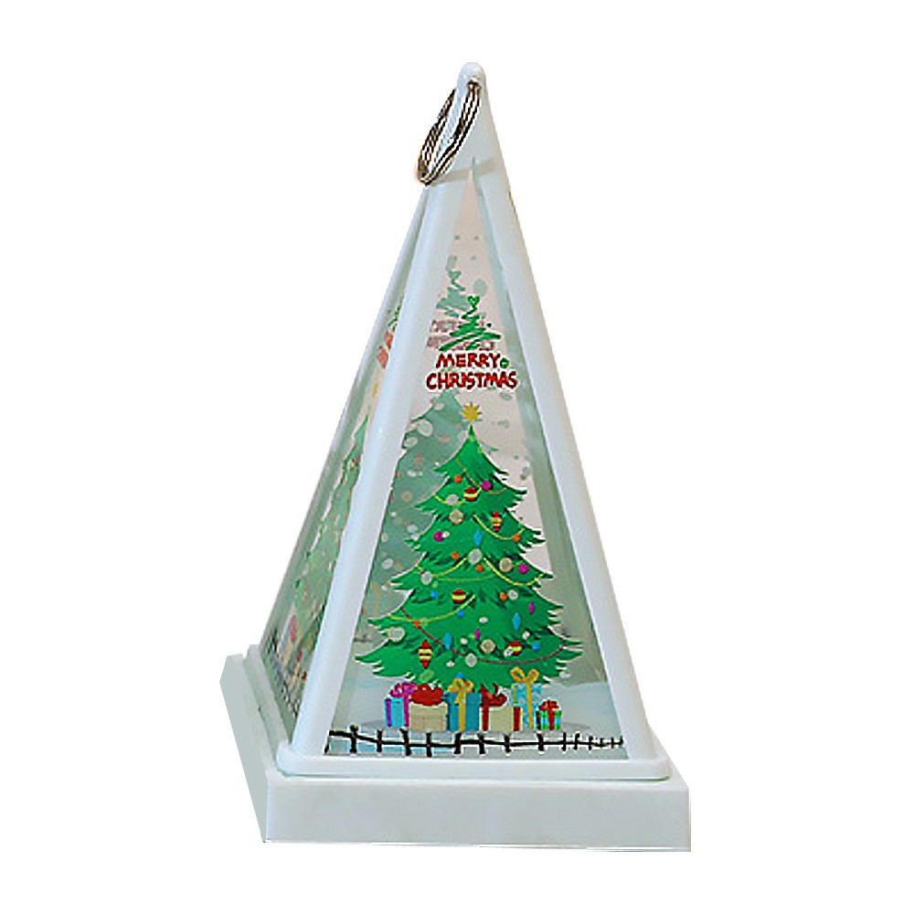Christmas Tree Night Light Xmas Desktop Decorative Lamp with Hanging Ring