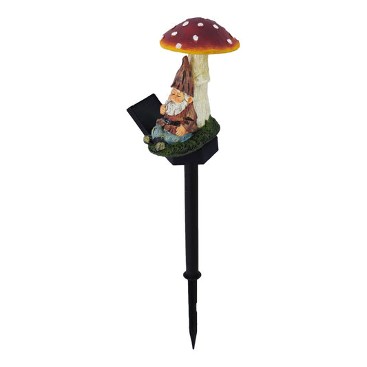 Solar Mushroom Light Waterproof Resin Lamp for Garden Decor