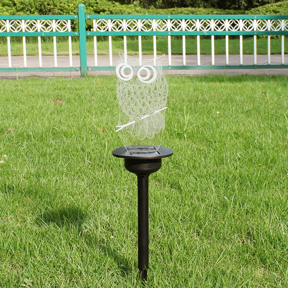 3xSolar Powered LED Light Transparent Acrylic Outdoor Garden Lawn Landscape
