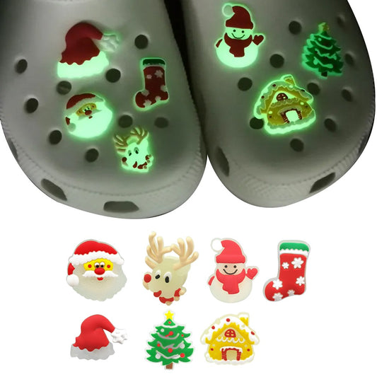 70Pcs Glow in the Dark Christmas Shoe Accessories