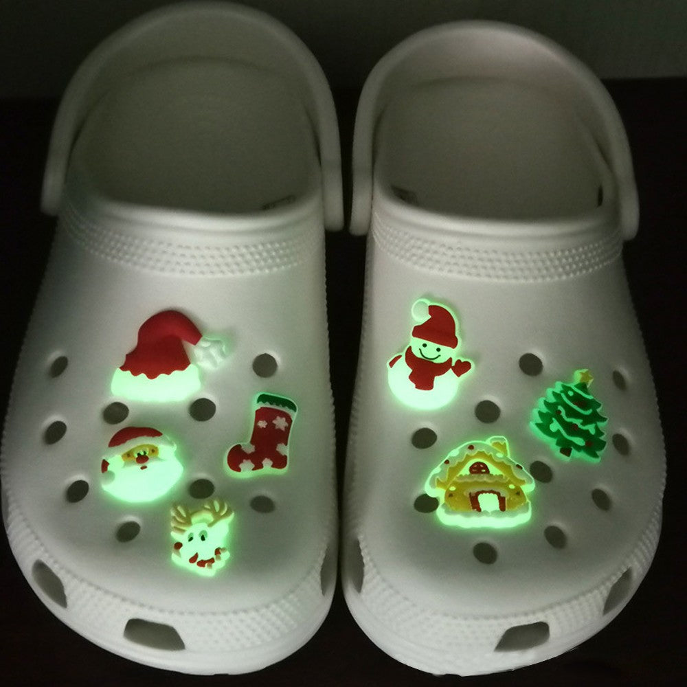 70Pcs Glow in the Dark Christmas Shoe Accessories