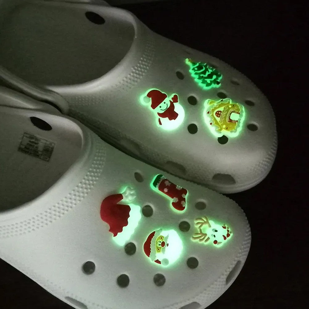 70Pcs Glow in the Dark Christmas Shoe Accessories