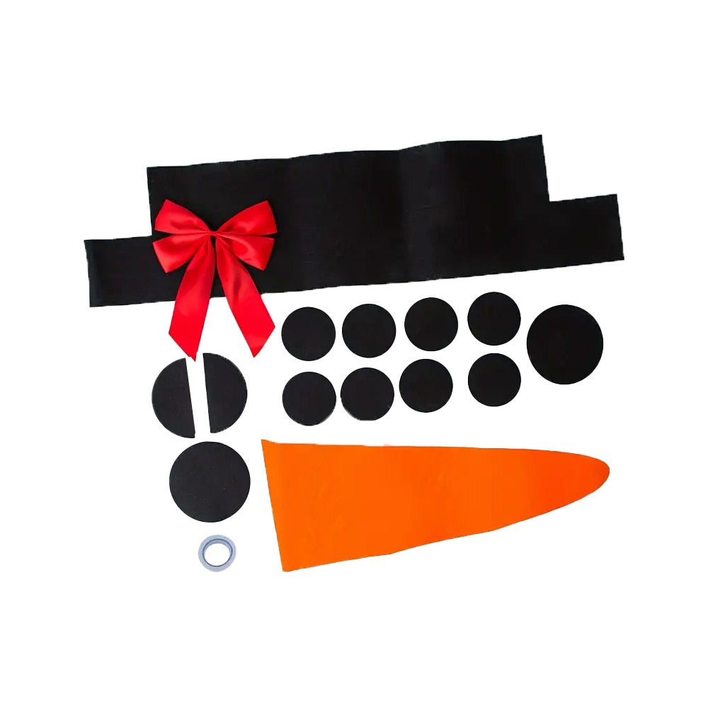 16 Pcs Christmas Snowman Face Stickers DIY Sticker Set for Wall Door Garage