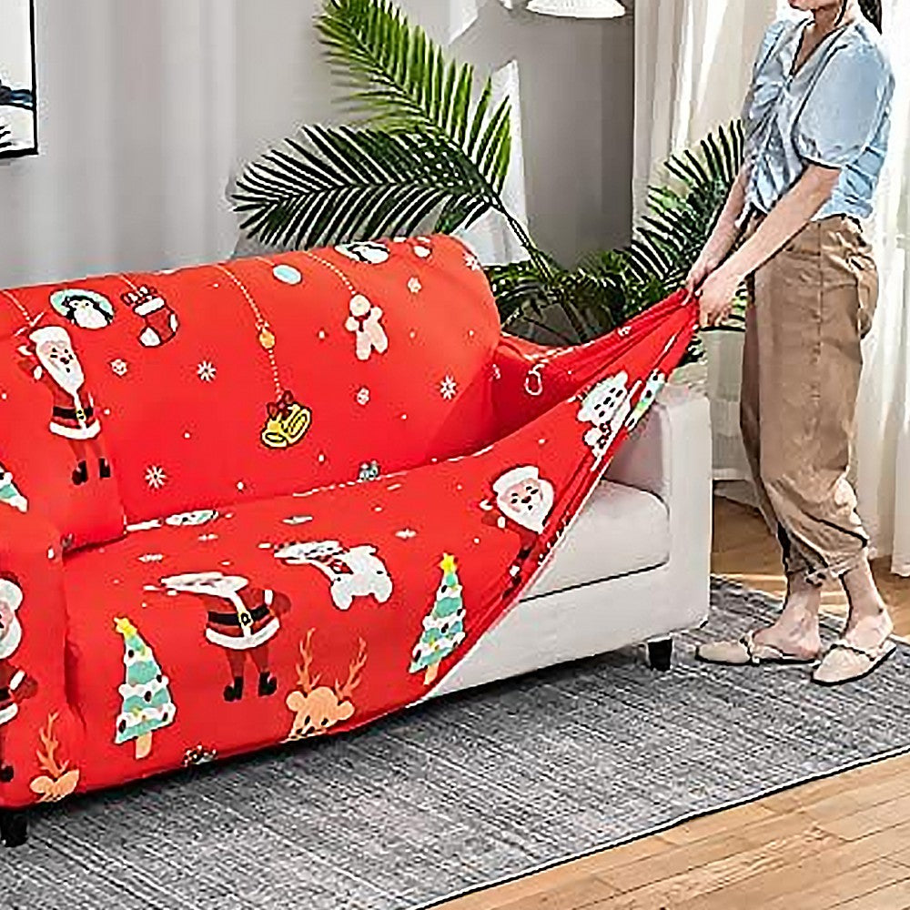 Christmas Stretch Sofa Cover Lounge Slipcover Protector Couch Cover