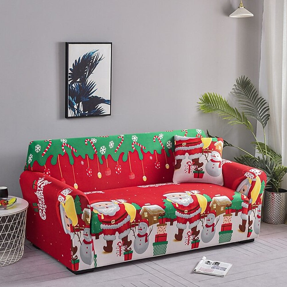 Christmas Stretch Sofa Cover Lounge Slipcover Protector Couch Cover