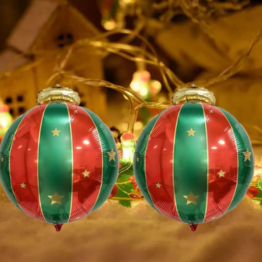10Pcs Christmas Hanging Balloons Reusable Aluminum Foil Balloon Ornaments