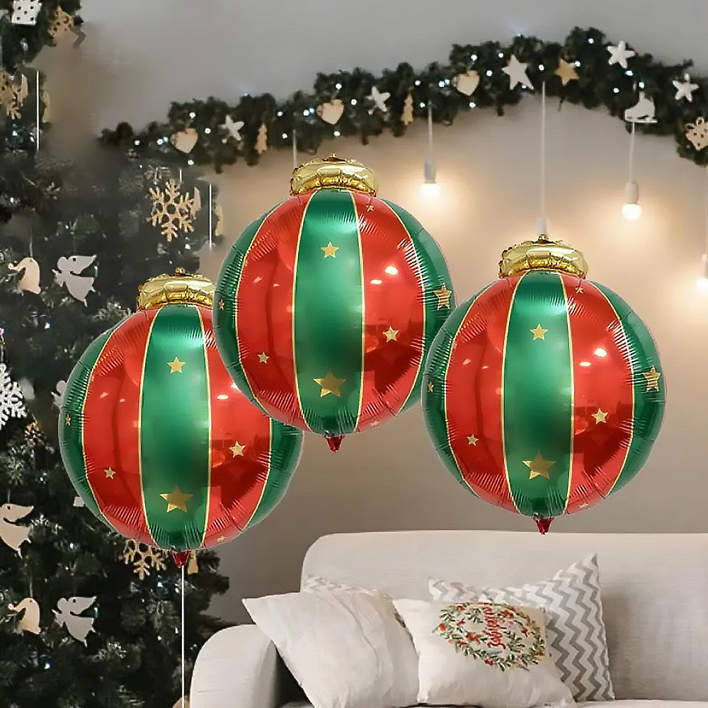 10Pcs Christmas Hanging Balloons Reusable Aluminum Foil Balloon Ornaments