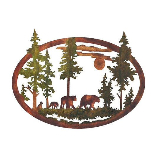 Bear Forest Metal Wall Art Decor for Office Home Wall Decorations Style2