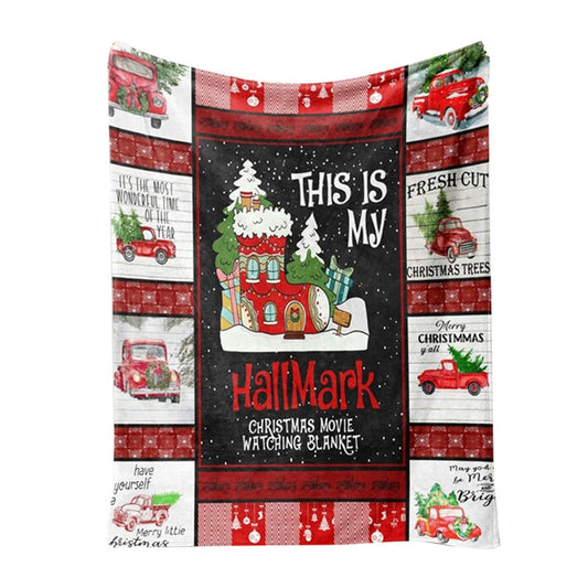 150x200cm Flannel Blanket Warm Cozy Christmas Sofa Throw Blanket - Style 1