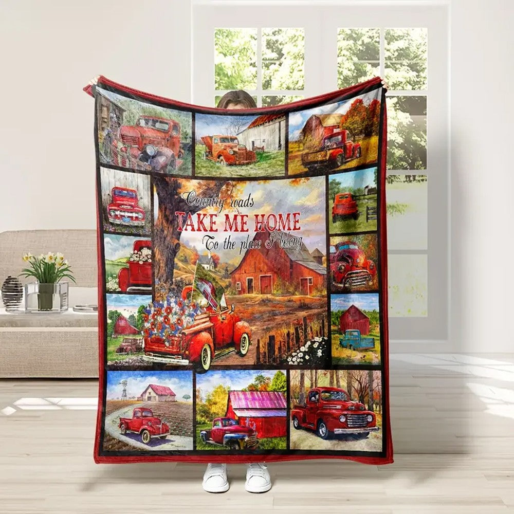 150x200cm Flannel Blanket Warm Cozy Christmas Sofa Throw Blanket - Style 2