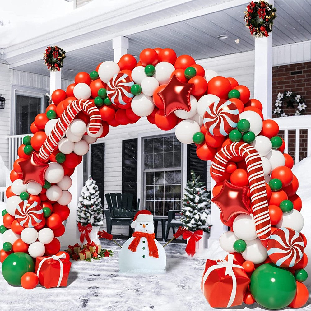 Christmas Balloon Garland Arch Kit Foil Balloon Christmas Party Decorations