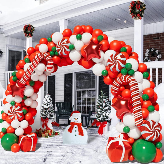 Christmas Balloon Garland Arch Kit Foil Balloon Christmas Party Decorations
