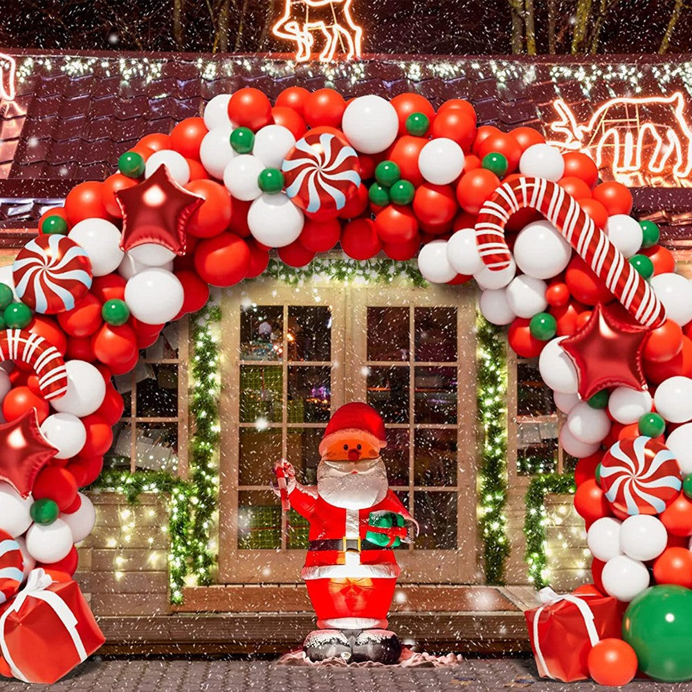 Christmas Balloon Garland Arch Kit Foil Balloon Christmas Party Decorations