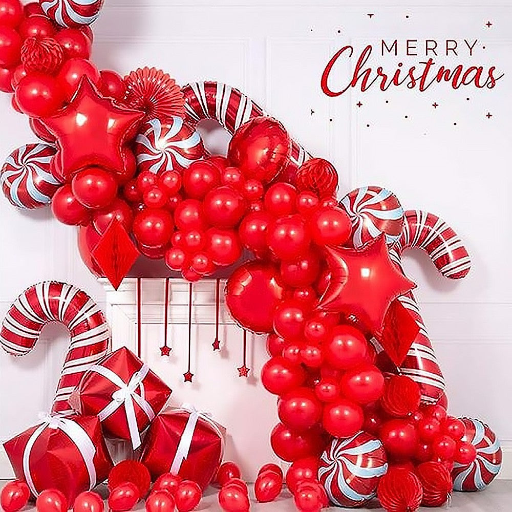 Christmas Balloon Garland Arch Kit Foil Balloon Christmas Party Decorations