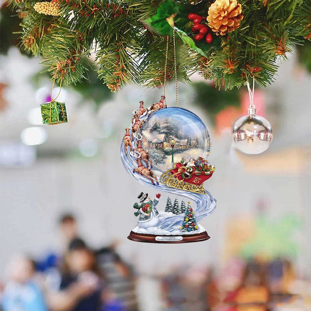 16Pcs Christmas Tree Hanging Ornaments with String for Christmas Decoration