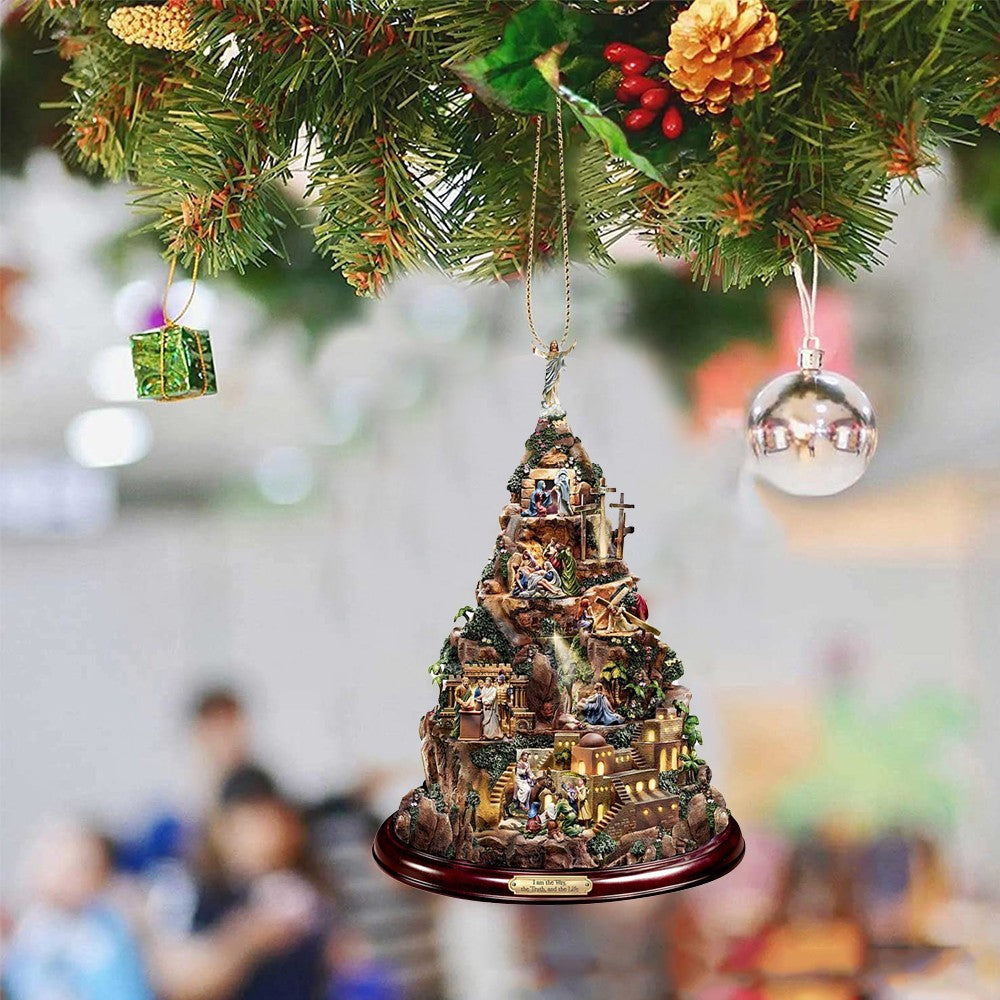 16Pcs Christmas Tree Hanging Ornaments with String for Christmas Decoration