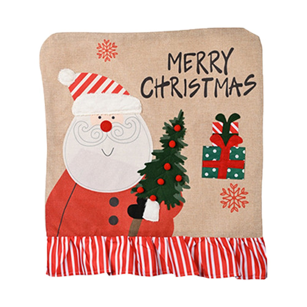 2Pcs Christmas Chair Back Cover Dining Chair Covers Holiday Party Home Decor
