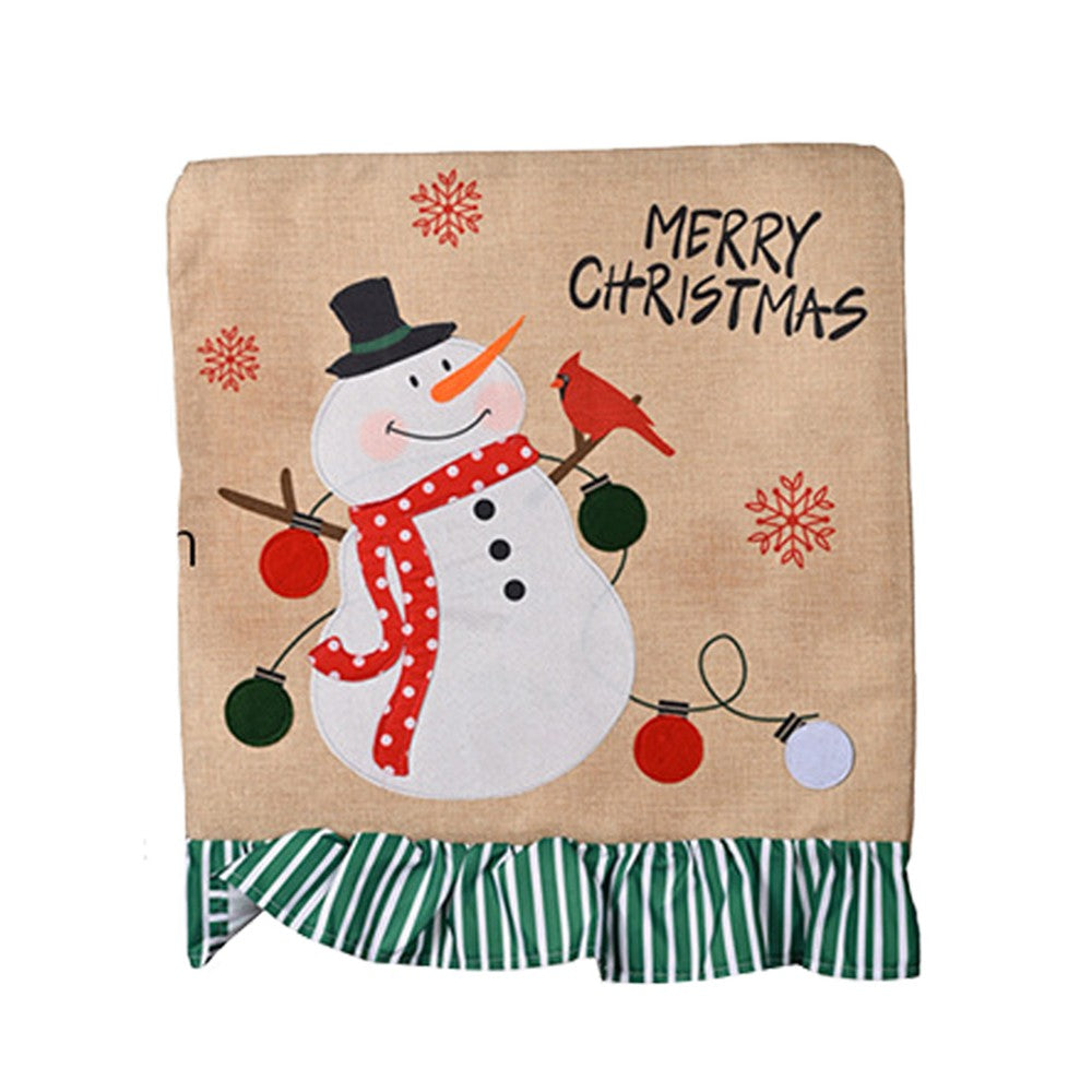2Pcs Christmas Chair Back Cover Dining Chair Covers Holiday Party Home Decor
