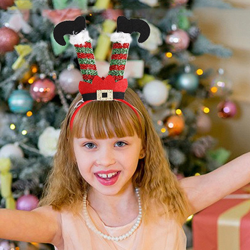 10Pcs Christmas Headbands Head Hoop Dress Up Party Props Hair Accessories for Women Girls