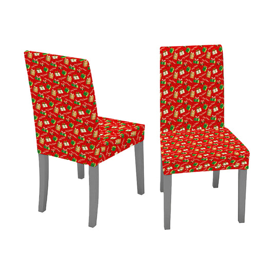 2X Christmas Chair Cover Xmas Chair Slipcover Dining Chair Protector Style3