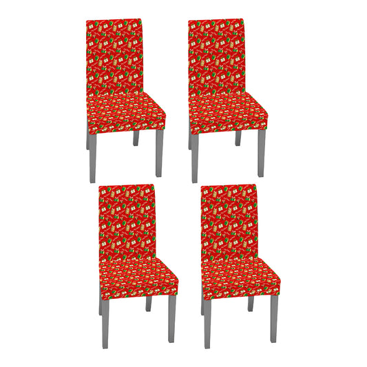 4X Christmas Chair Cover Xmas Chair Slipcover Dining Chair Protector Style3