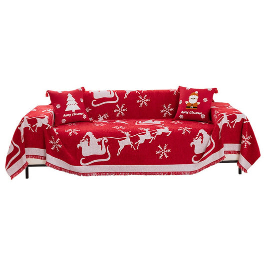 130x180cm Christmas Sofa Cover Sofa Blanket Couch Protector Slipcover - Style 1