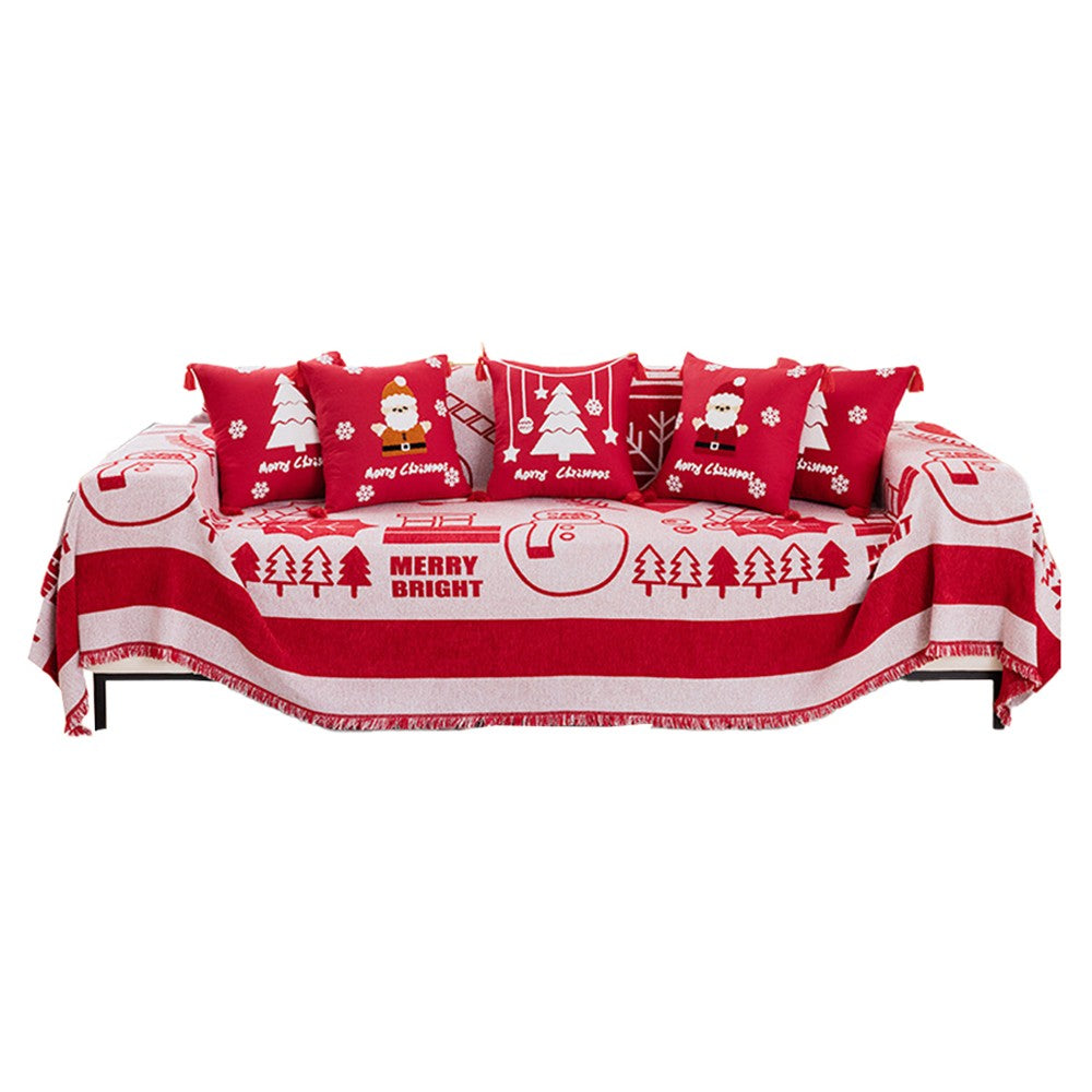180x180cm Christmas Sofa Cover Sofa Blanket Couch Protector Slipcover - Style 2