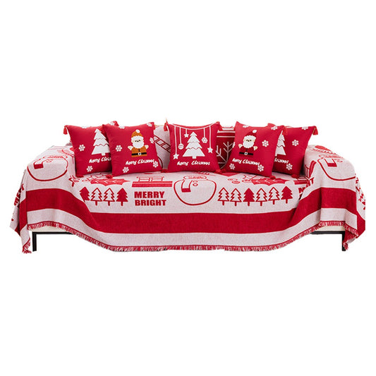 130x180cm Christmas Sofa Cover Sofa Blanket Couch Protector Slipcover - Style 2