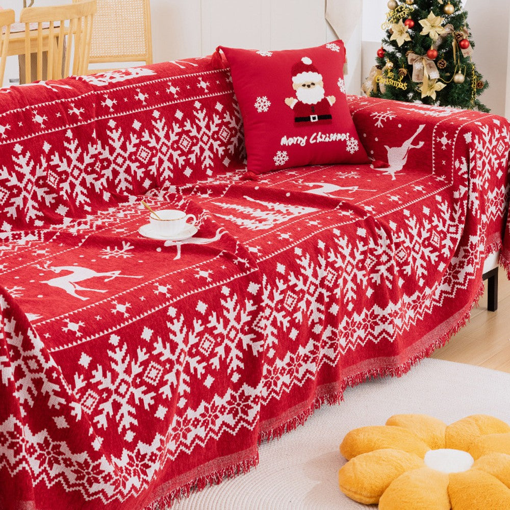 180x180cm Christmas Sofa Cover Sofa Blanket Couch Protector Slipcover - Style 4