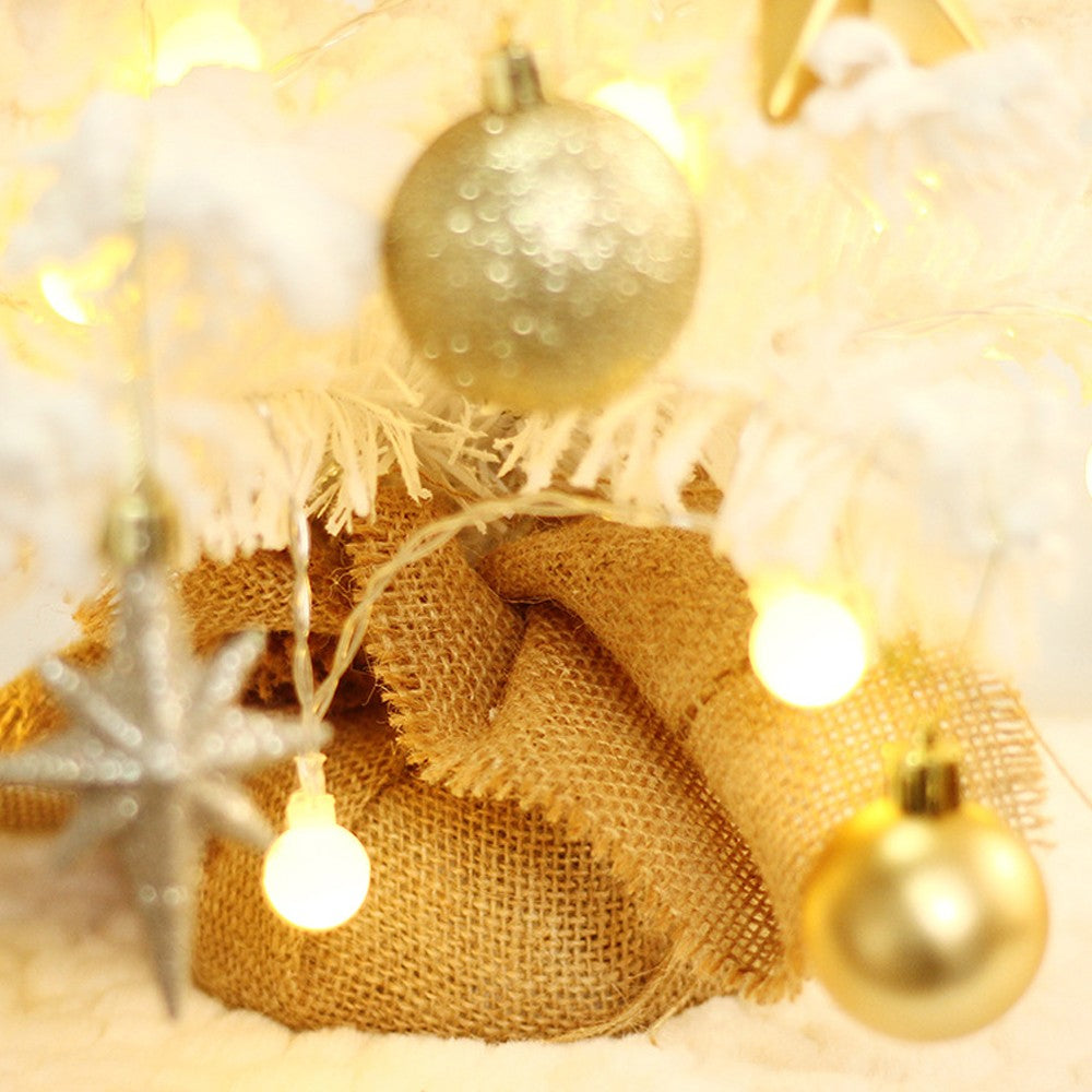 Tabletop Christmas Tree Ornament with LED String Light Xmas Party Home Decor