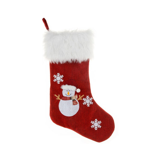 Christmas Stocking with Lights Pendant Sock for Home Party Decor - Snowman