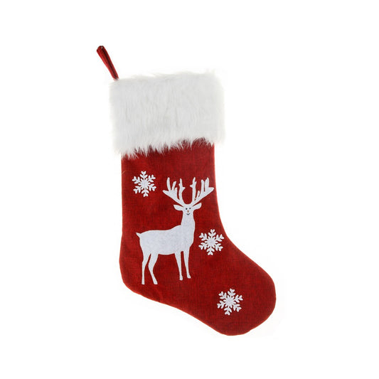 Christmas Stocking with Lights Pendant Sock for Home Party Decor - Elk