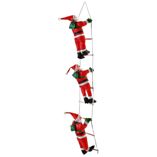 Santa Claus Climbing on Rope Ladder Christmas Pendant - Style 3