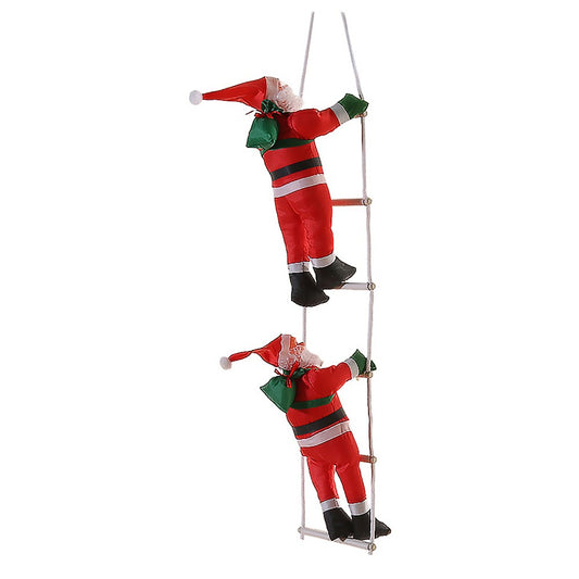Santa Claus Climbing on Rope Ladder Christmas Pendant - Style 2