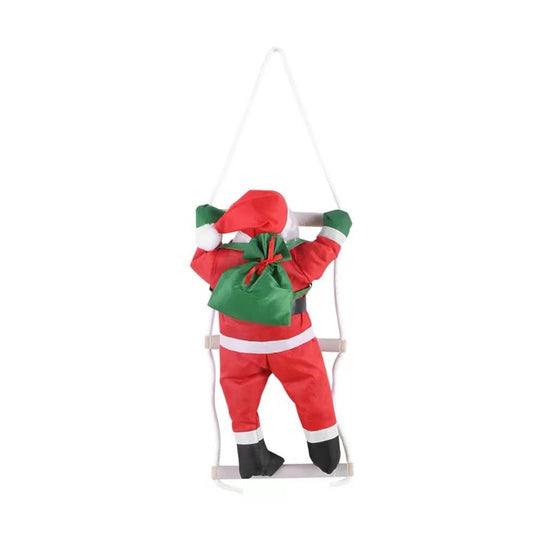 Santa Claus Climbing on Rope Ladder Christmas Pendant - Style 1