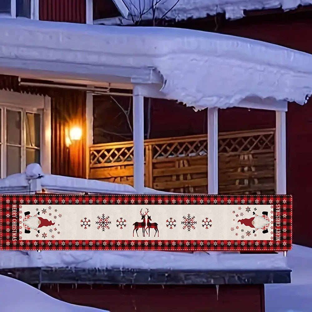 3Pcs 35x300cm Christmas Holiday Garage Door Banner Indoor Outdoor Wall Hanging Decor